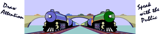 two trains in animation
